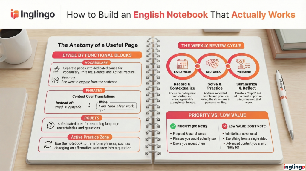 caderno de estudo ingles inglingo