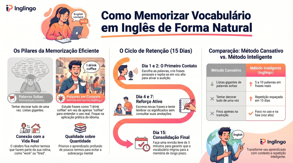 como memorizar vocabulario