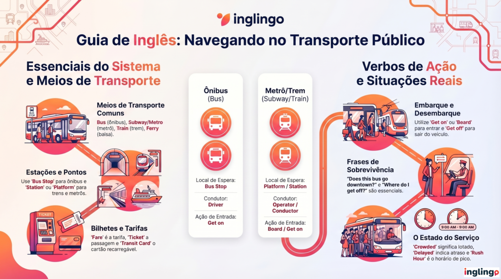vocabulário transporte público inglês